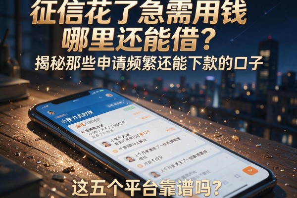 征信花了急需用钱哪里还能借?揭秘那些申请频繁还能下款的口子,这五个平台靠谱吗?