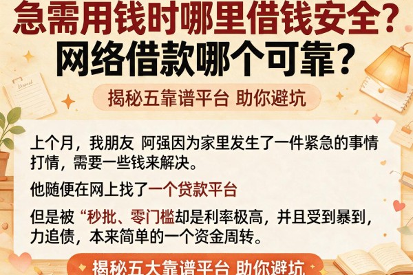 急需用钱时哪里借钱安全？网络借款哪个可靠？揭秘五大靠谱平台助你避坑