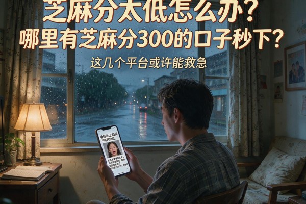 芝麻分太低怎么办？哪里有芝麻分300的口子秒下？这几个平台或许能救急