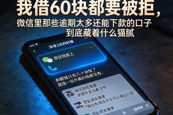 我借60块都要被拒，微信里那些逾期太多还能下款的口子到底藏着什么猫腻