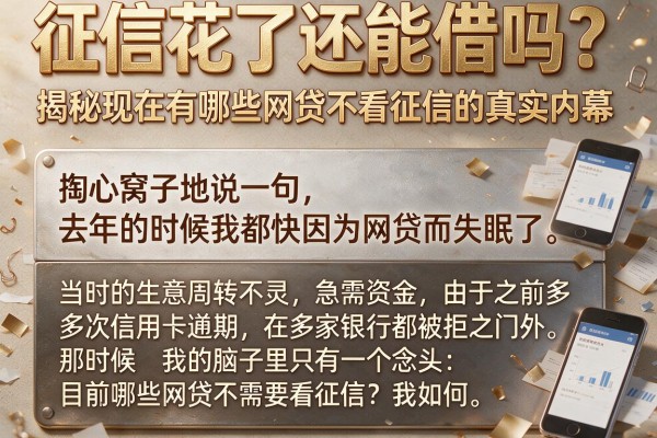 征信花了还能借吗？揭秘现在有哪些网贷不看征信的真实内幕