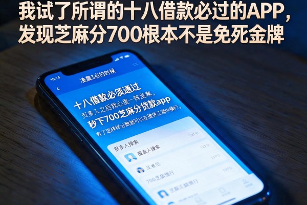 我试了所谓的十八借款必过的APP，发现芝麻分700根本不是免死金牌