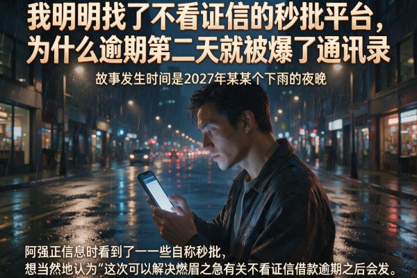 我明明找了不看证信的秒批平台，为什么逾期第二天就被爆了通讯录