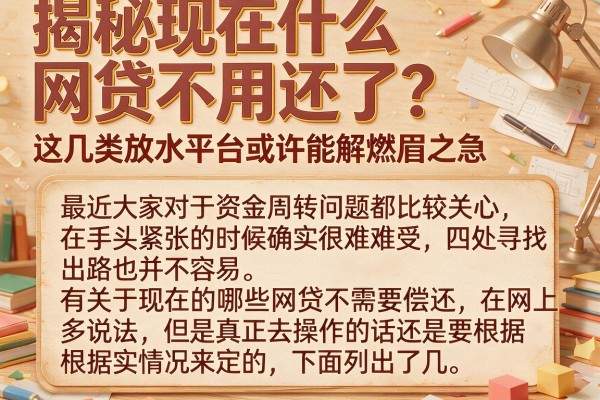 揭秘现在什么网贷不用还了？这几类放水平台或许能解燃眉之急