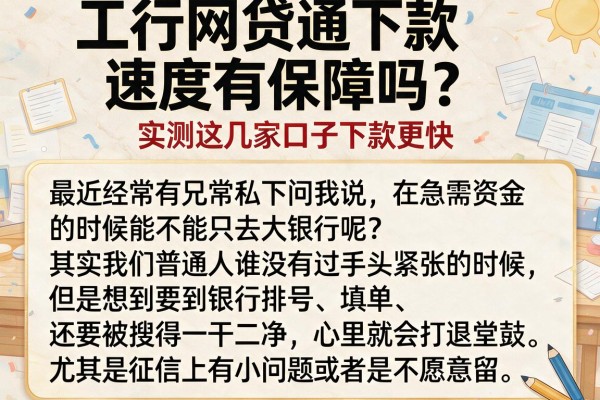 工行网贷通下款速度有保障吗？实测这几家口子下款更快