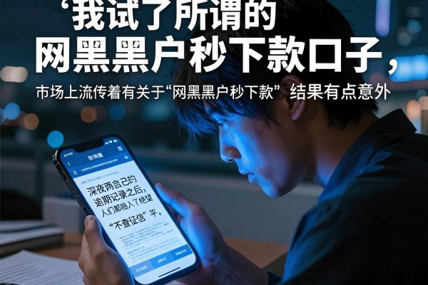我试了所谓的网黑黑户秒下款口子，结果有点意外