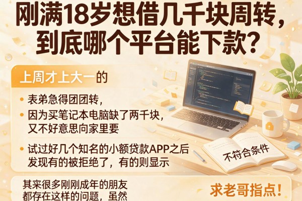 刚满18岁想借几千块周转，到底哪个平台能下款？求老哥指点！