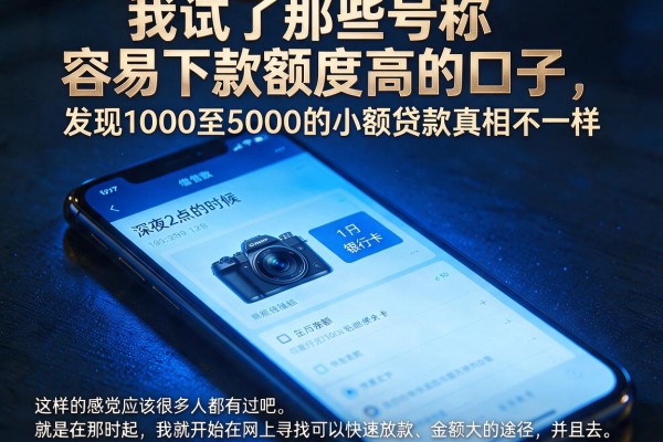 我试了那些号称容易下款额度高的口子，发现1000至5000的小额贷款真相和你想的不一样