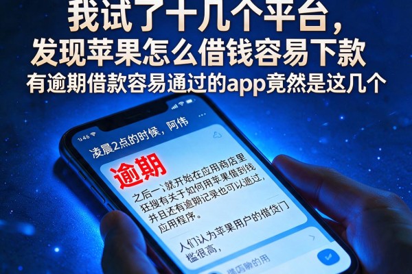 我试了十几个平台，发现苹果怎么借钱容易下款和有逾期借款容易通过的app竟然是这几个