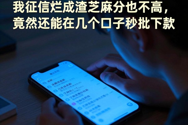 我征信烂成渣芝麻分也不高，竟然还能在几个口子秒批下款