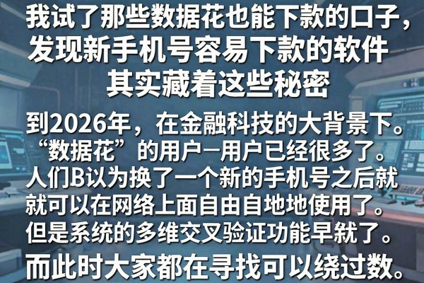 我试了那些数据花也能下款的口子，发现新手机号容易下款的软件其实藏着这些秘密