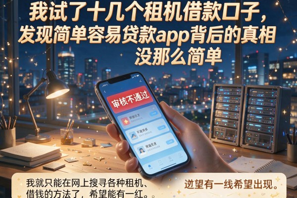 我试了十几个租机借款口子,发现简单容易贷款app背后的真相没那么简单