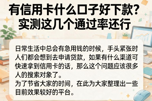 有信用卡什么口子好下款？实测这几个通过率还行