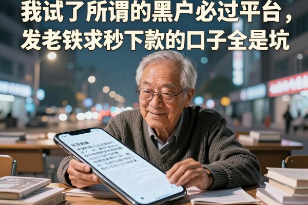 我试了所谓的黑户必过平台，发现老铁求秒下款的口子全是坑