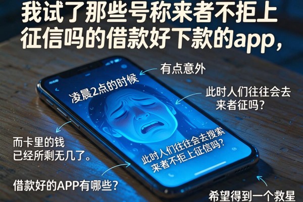 我试了那些号称来者不拒上征信吗的借款好下款的app，结果有点意外