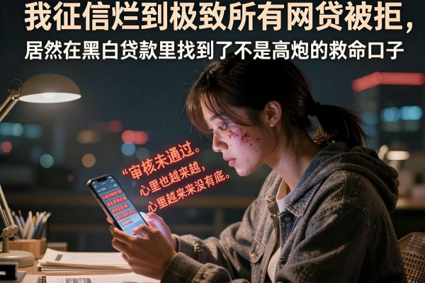 我征信烂到极致所有网贷被拒，居然在黑白贷款里找到了不是高炮的救命口子