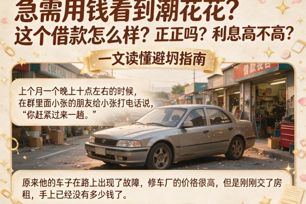 急需用钱看到潮花花？这个借款怎么样？正规吗？利息高不高？一文读懂避坑指南