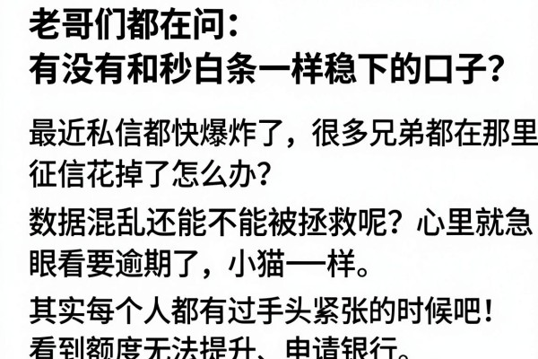 老哥们都在问：有没有和秒白条一样稳下的口子？这五个亲测能下