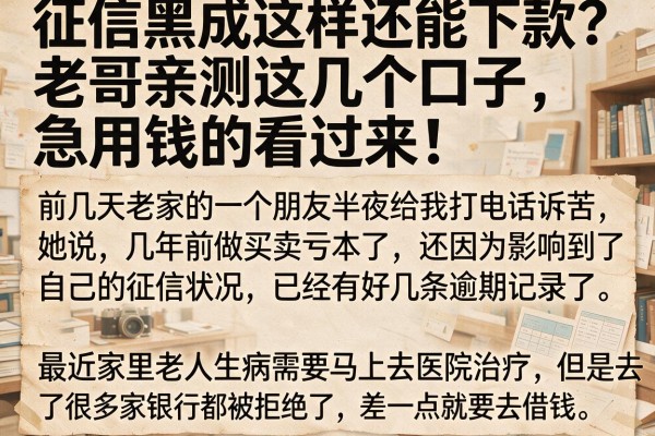 征信黑成这样还能下款？老哥亲测这几个口子，急用钱的看过来！_1