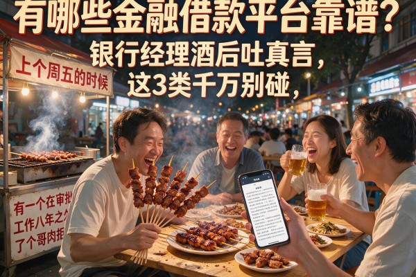 有哪些金融借款平台靠谱？银行经理酒后吐真言，这3类千万别碰
