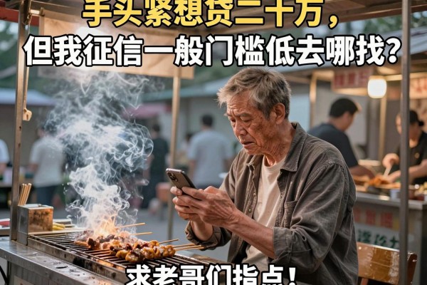 手头紧想贷二十万，但我征信一般门槛低去哪找？求老哥们指点！