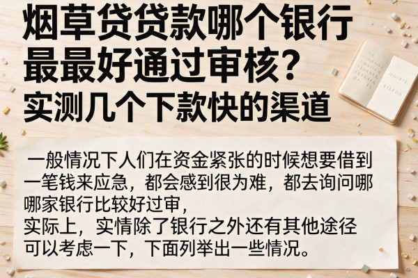 烟草贷贷款哪个银行最好通过审核？实测几个下款快的渠道