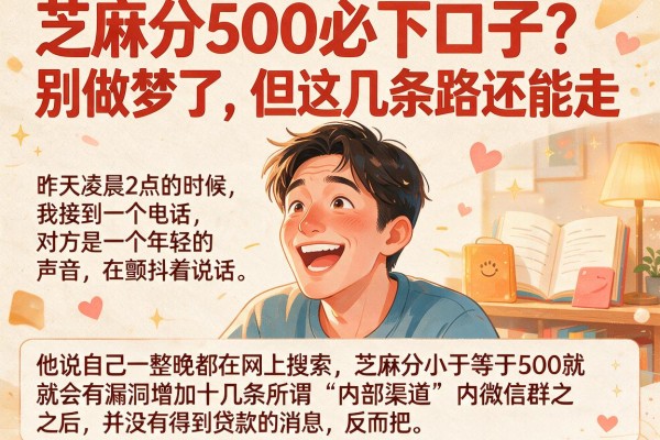 芝麻分500必下口子？别做梦了，但这几条路还能走