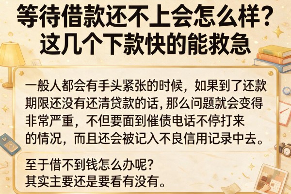 等待借款还不上会怎么样？这几个下款快的能救急