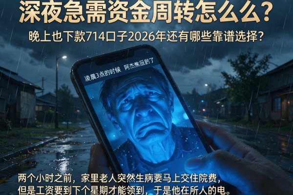 深夜急需资金周转怎么办?晚上也下款714口子2026年还有哪些靠谱选择?