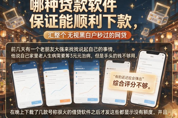 哪种贷款软件保证能顺利下款，汇整五个无视黑白户秒过的网贷