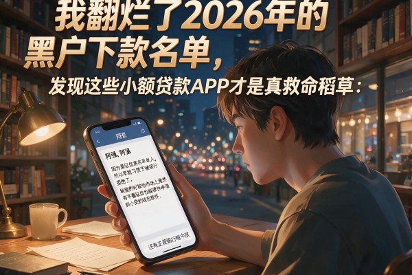 我翻烂了2026年的黑户下款名单，发现这些小额贷款APP才是真救命稻草