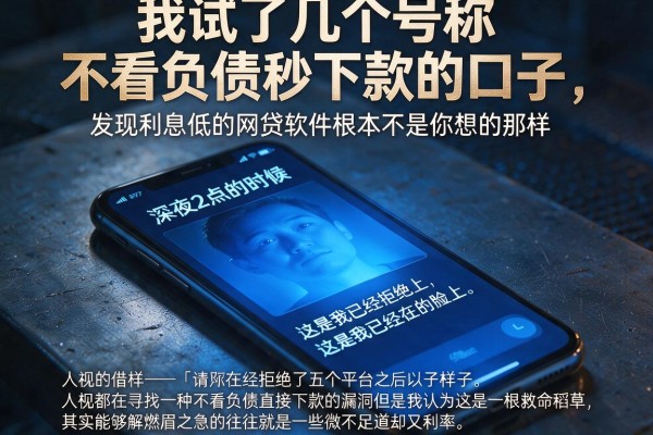 我试了几个号称不看负债秒下款的口子，发现利息低的网贷软件根本不是你想的那样