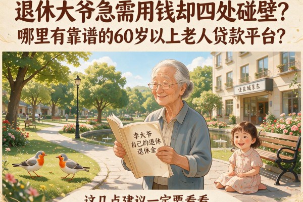 退休大爷急需用钱却四处碰壁？哪里有靠谱的60岁以上老人贷款平台？这几点建议一定要看