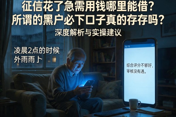 征信花了急需用钱哪里能借？所谓的黑户必下口子真的存在吗？深度解析与实操建议