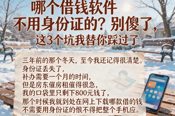 哪个借钱软件不用身份证的?别傻了,这3个坑我替你踩过了