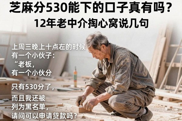 芝麻分530能下的口子真有吗？12年老中介掏心窝说几句