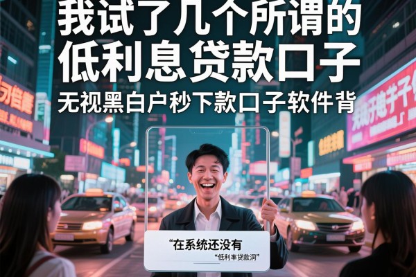 我试了几个所谓的低利息贷款口子，发现无视黑白户秒下款口子软件背后的真相有点扎心