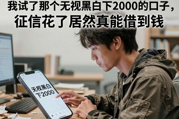 我试了那个无视黑白下2000的口子，征信花了居然真能借到钱