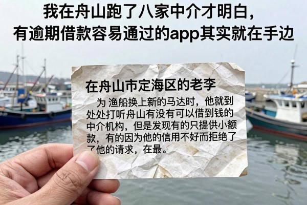 我在舟山跑了八家中介才明白，有逾期借款容易通过的app其实就在手边