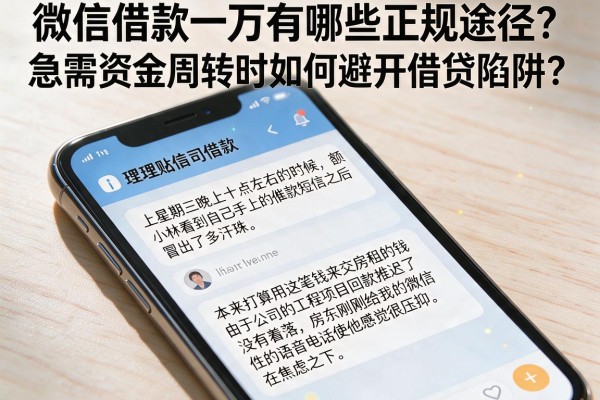 微信借款一万有哪些正规途径？急需资金周转时如何避开借贷陷阱？