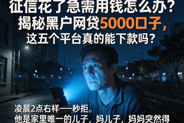 征信花了急需用钱怎么办？揭秘黑户网贷5000口子，这五个平台真的能下款吗？