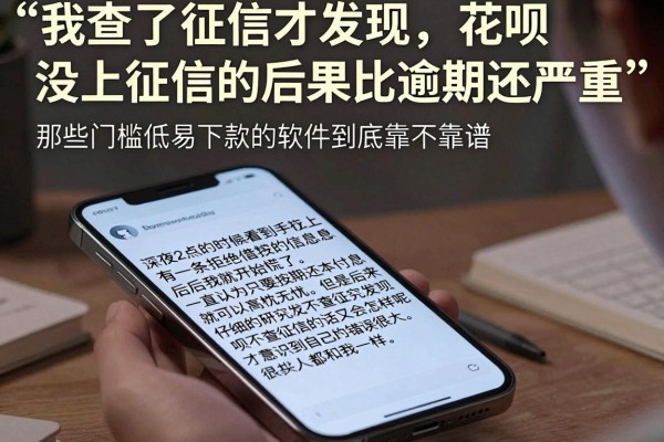 我查了征信才发现，花呗没上征信的后果比逾期还严重，那些门槛低易下款的软件到底靠不靠谱
