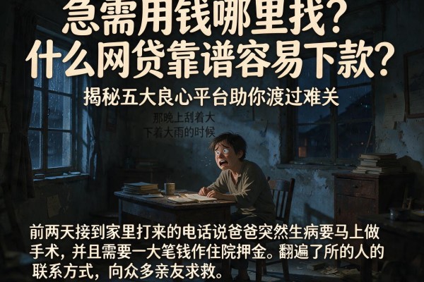 急需用钱哪里找？什么网贷靠谱容易下款？揭秘五大良心平台助你渡过难关