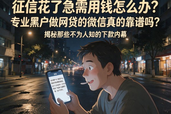 征信花了急需用钱怎么办？专业黑户做网贷的微信真的靠谱吗？揭秘那些不为人知的下款内幕