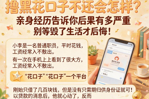 撸黑花口子不还会怎样？亲身经历告诉你后果有多严重，别等毁了生活才后悔！