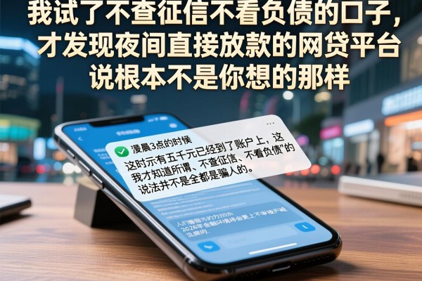 我试了不查征信不看负债的口子，才发现夜间直接放款的网贷平台根本不是你想的那样