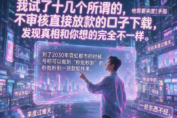 我试了十几个所谓的不审核直接放款的口子下载，发现真相和你想的完全不一样