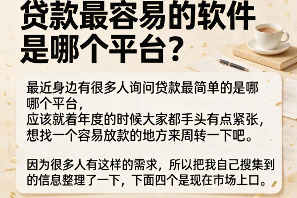 贷款最容易的软件是哪个平台？整理了几个通过率高的