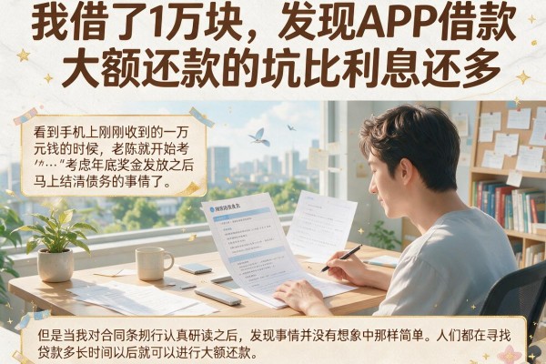 我借了1万块，发现APP借款大额还款的坑比利息还多