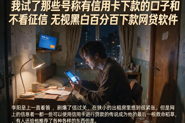 我试了那些号称有信用卡下款的口子和不看征信无视黑白百分百下款网贷软件，结果出乎意料